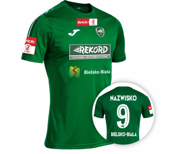 Koszulka meczowa 2 Liga Joma Rekord Bielsko-Biała 24/25 Zielona Personalizowana